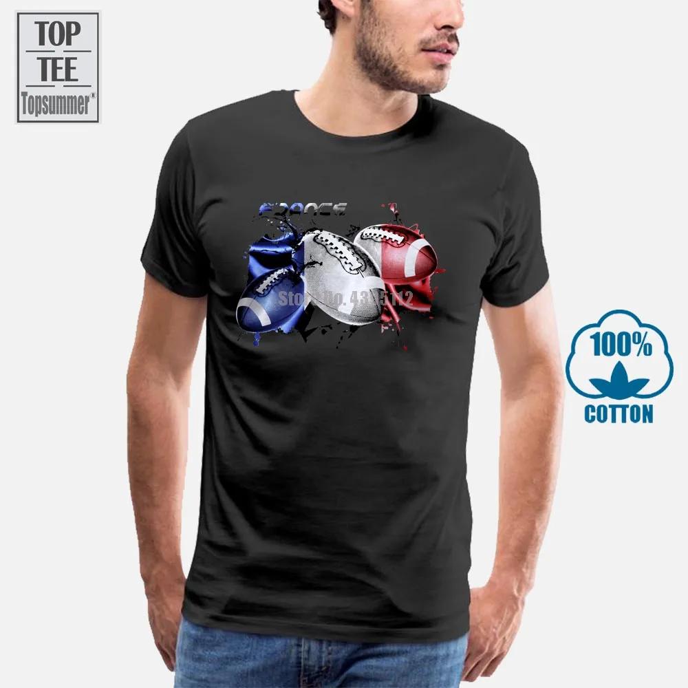 

France Rugby Flag White T Shirt Top Tee Footballer Design Mens