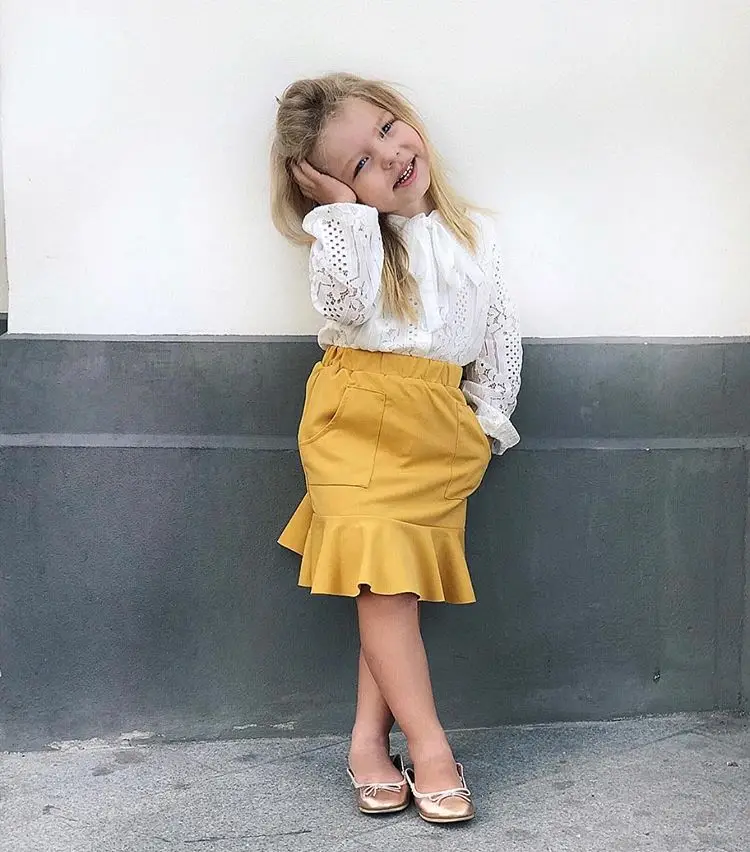 Детский комплект из двух предметов для маленьких девочек кружевная рубашка с