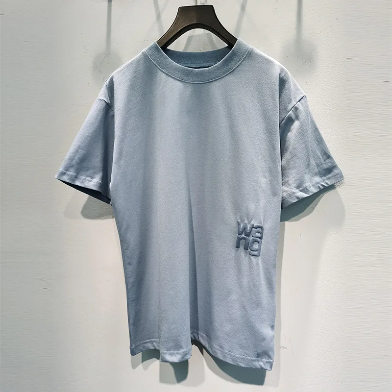 

2021 New Summer Cotton Female T-shirt Loose Fashion High Quality Women Tee Solid Color Casual Elegant Ladies Tops T969