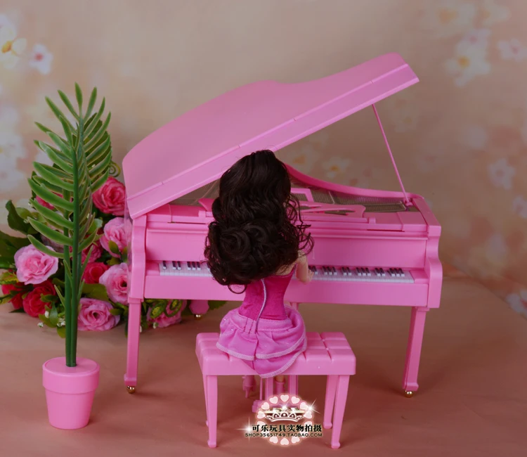 Новая мебель розовая имитация пианино для куклы Барби 1/6 игрушечные аксессуары