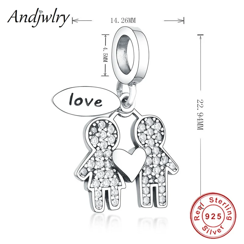 Ajw01087 925 пробы серебряные браслеты Pandora, оригинальные бусины, подвески для девушки, бусины для рукоделия, изготовление ювелирных изделий Berloque - Цвет: Ajw01087