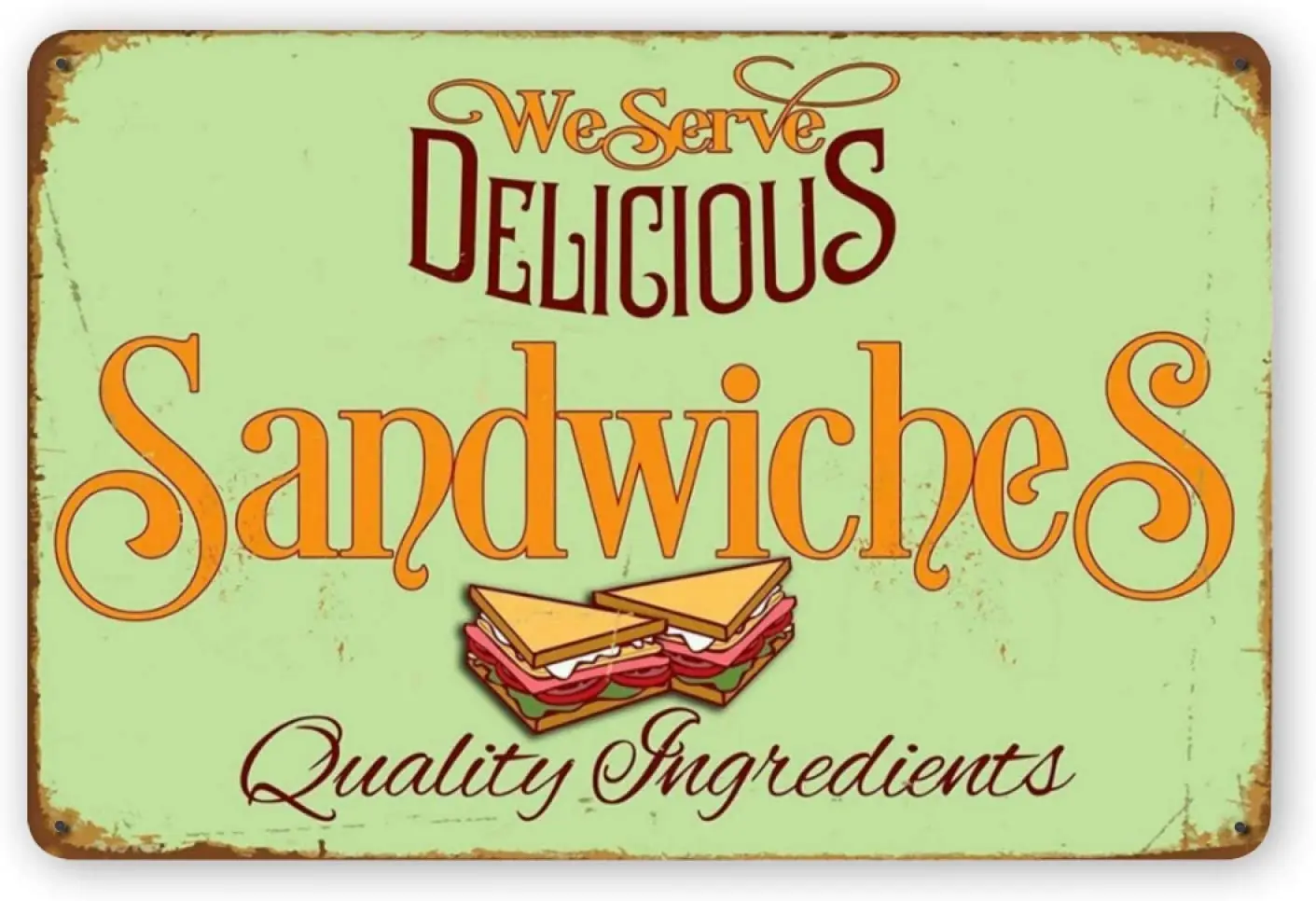 

Cake Shop Dessert Shop Wall Vintage Decorative Metal Tin Sign Welicious Sandwiches Interesting Decorative Metal Plate 20x30cm