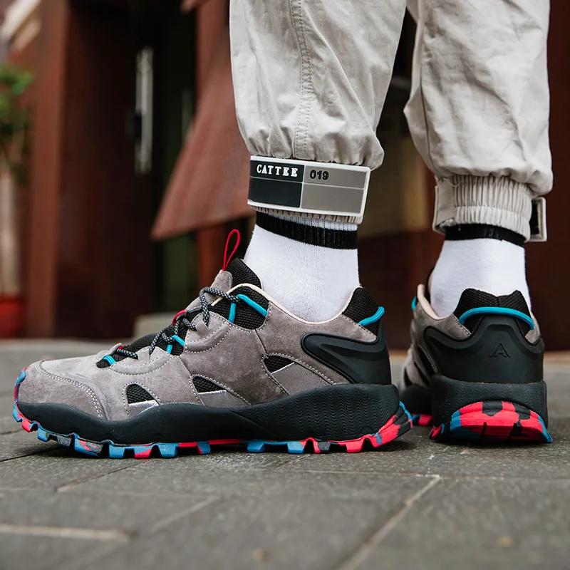 HUMTTO Hiking Shoes Men's Outdoor Leisure Trekking for Shoes Men Breathable Sport Shoes Lightweight Climbing Tourism Sneakers