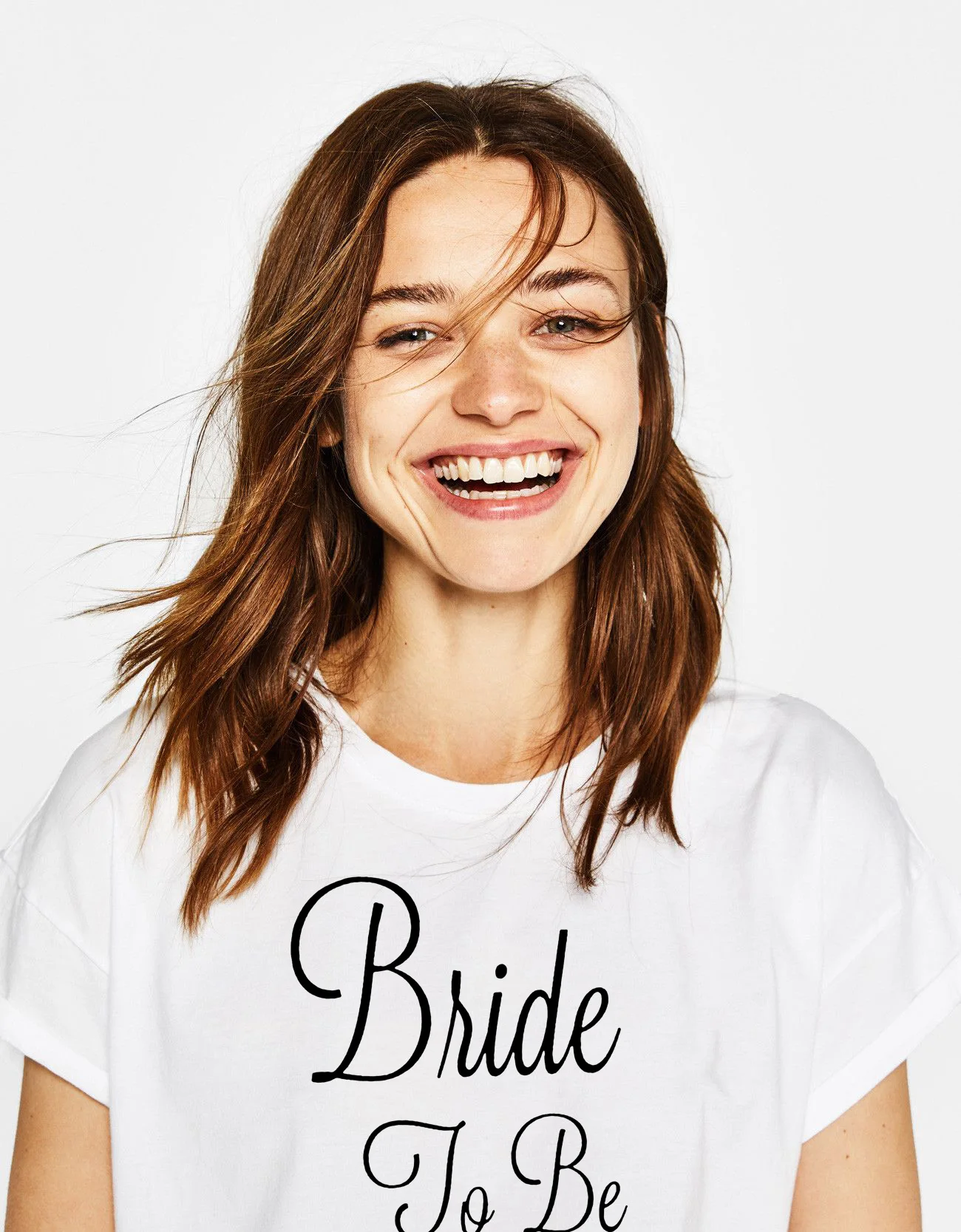 Летняя женская футболка с надписью Bride To Be Повседневная круглым вырезом для
