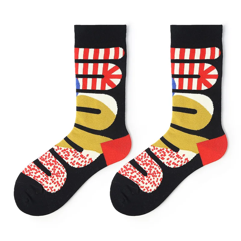 Осенние и зимние новые носки персонализированные модные мужские женские |