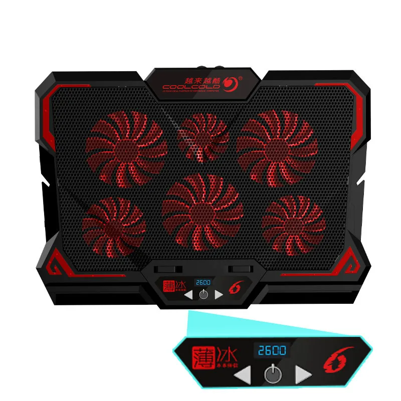 

Gaming Laptop Cooler Notebook Cooling Pad Gaming Cooler Stand Silent Powerful Air Fans 2 USB Ports Stand for Laptop