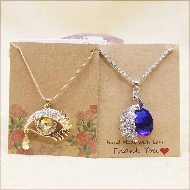 50 шт. 10x8 см подарочная карта крафт бумага для демонстрации ювелирных изделий