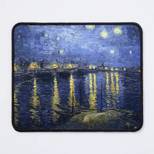 

Van Gogh Starry Night Over The Rhone Mouse Pad Table Mens Carpet Gamer Play Printing Gaming Anime Keyboard Desk Mat Computer PC