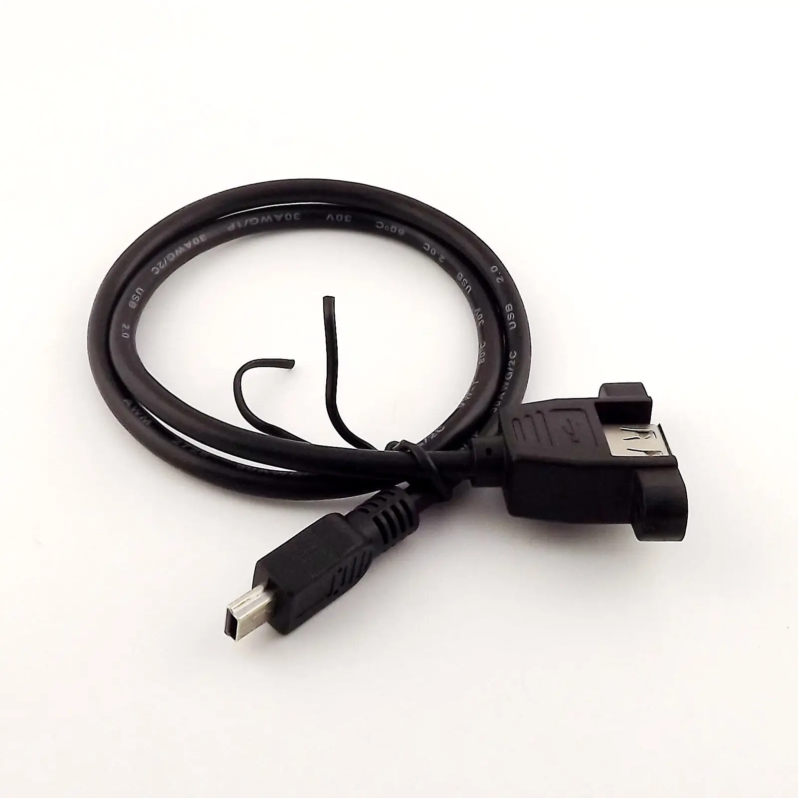 1 шт. USB 2 0 A гнездо панель крепление к мини 5 Pin B Мужской кабель адаптера данных 50 см