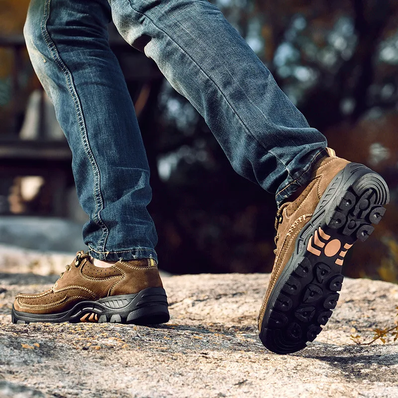 

2019 New High Quality Men's shoes 100% Genuine Leather Casual Shoes Waterproof Work Shoes Cow Leather Loafers Business Shoes