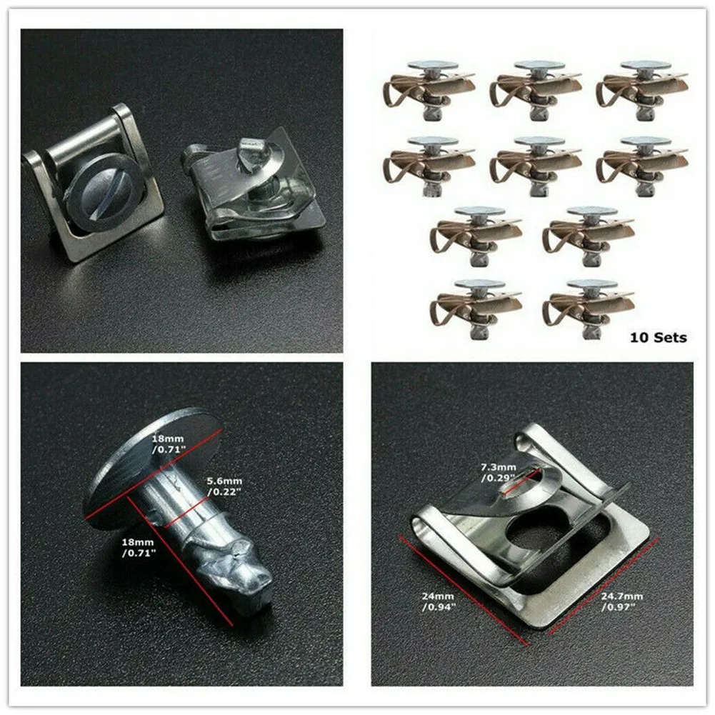 

Bottom Cover Securing Clip Clips Engine Shield Replacement Screws Universal 10 Sets