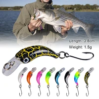 minnow fishing lure 3 8cm 1 5g mini artificial hard bait sinking crankbait wobblers trout pike bass fishing tackle accessories