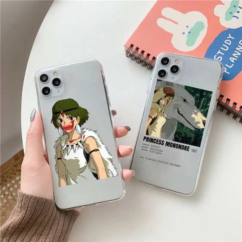 

Princess Mononoke Fantasy Anime Phone Case Clear Transparent for iPhone 11 12 13 mini pro XS MAX 8 7 6 6S Plus X 5S SE XR 2020