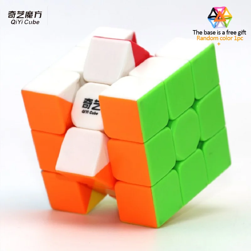 Send base 1pcs 1 шт. Классические игрушки 3x3x3 ABS стикер блок высокое качество скорость разноцветный волшебный куб обучающие и образовательные головоломки Cubo Magico игрушки - Цвет: Send base 1pcs
