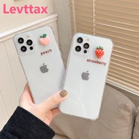 1pcs fruit side pattern cases for iphone 12 mini 11 pro camera protective cover coque for iphone xs max x xr 7 8 plus se 2020