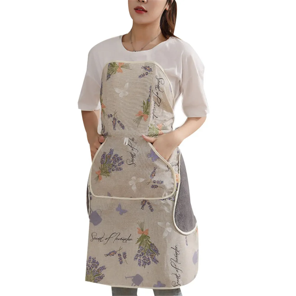 

Tie-free Automatic Apron Aprons for Women Oil and Waterproof Apron Suitable for Both Men and Women Large Pockets K888