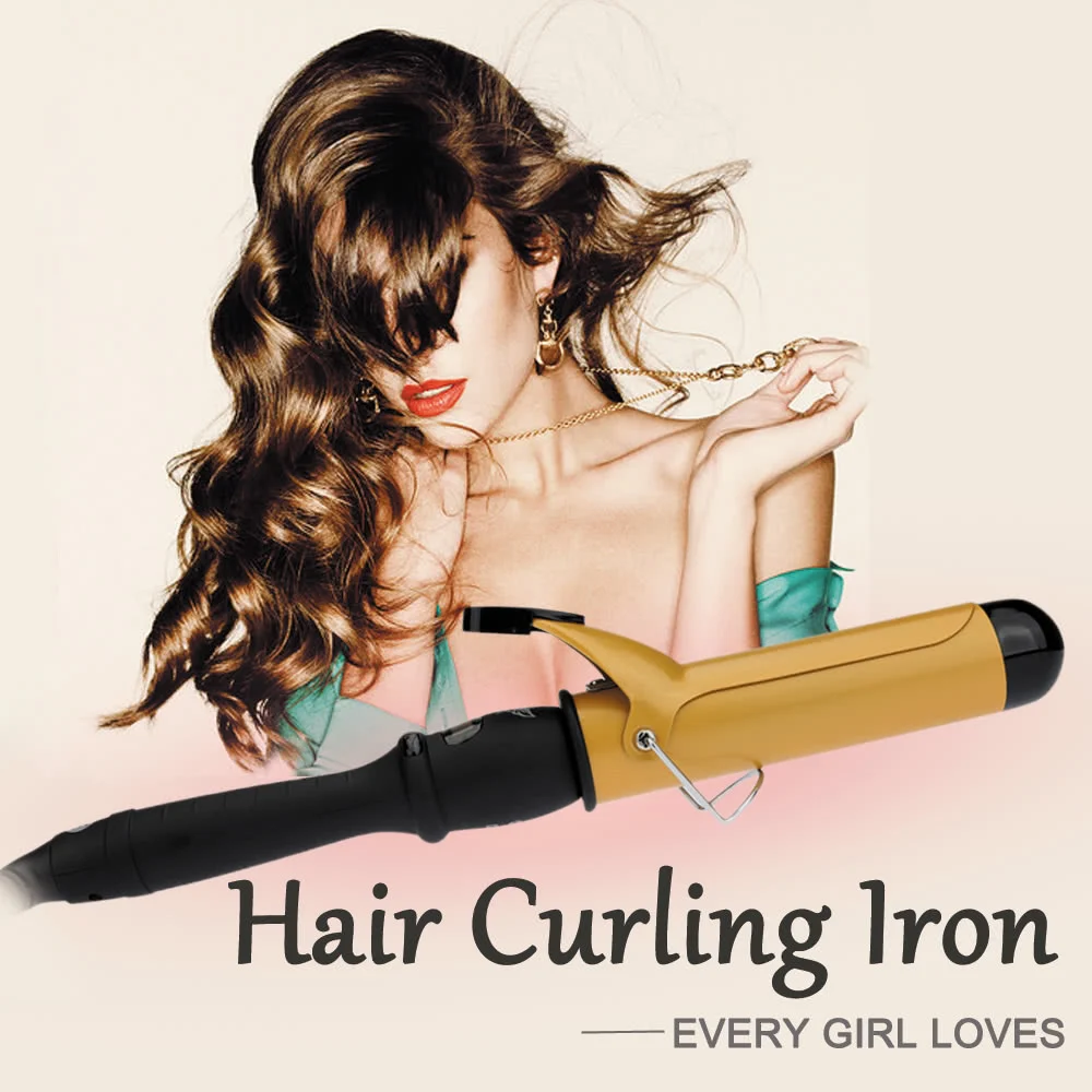 38 мм керамический баррель щипцы для завивки волос палочка ролик с перчаткой