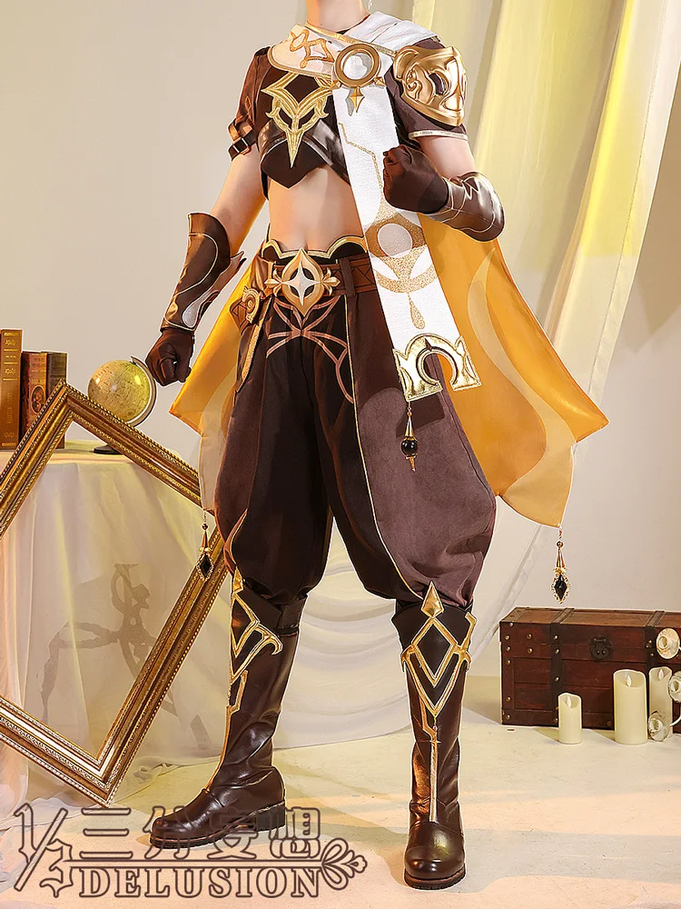 

Anime Game Genshin Impact Aether Kong Traveller Uniform Battle Gorgeous Outfit Cosplay Costume Halloween Men Free Shipping 2021
