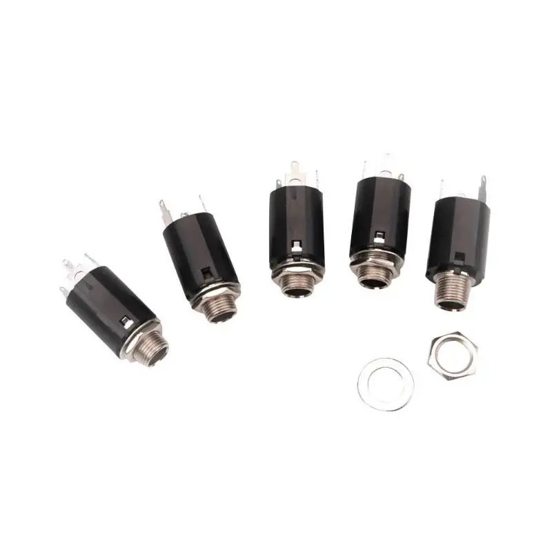 heißer verkauf gitarre stereo ausgang stecker delicate design akustische elektrische gitarre eq buchse stecker 635mm jack stereo ausgang socke f