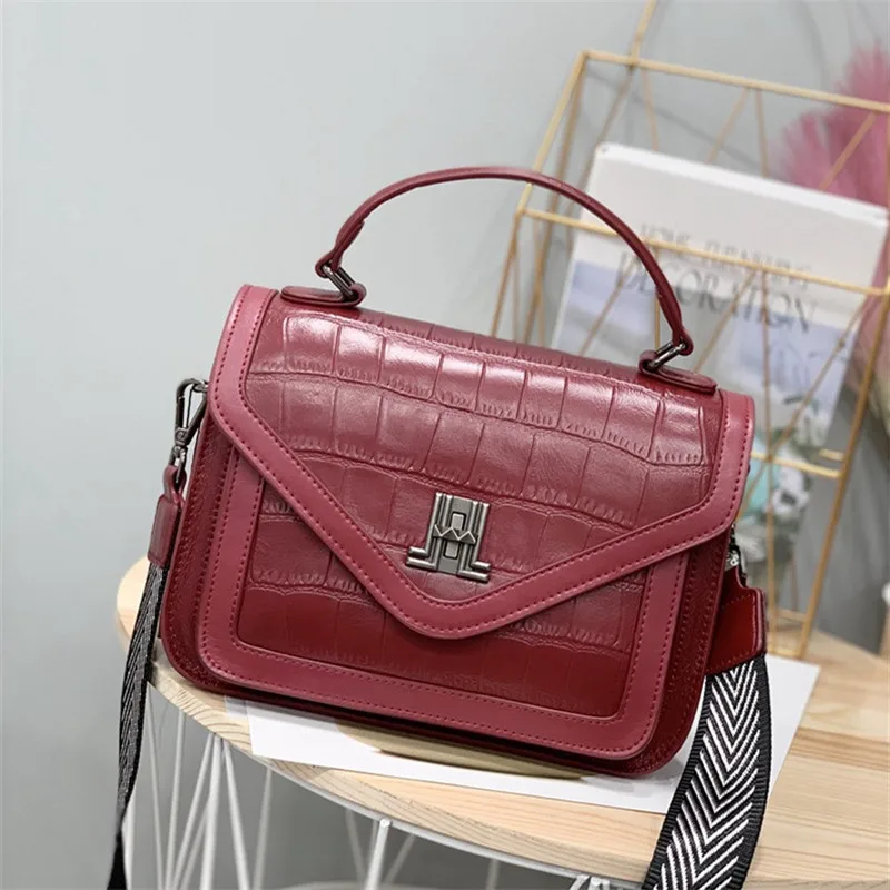 Новинка 2020 сумка из натуральной кожи сумка-мессенджер крокодиловой переносная