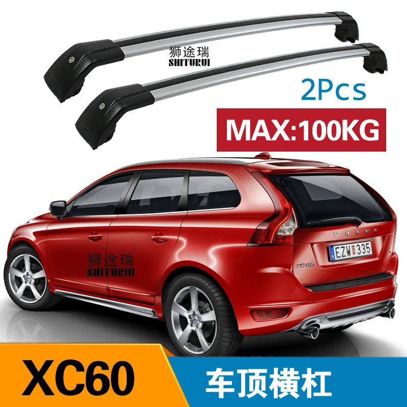2 шт. кровельные рейки из алюминиевого сплава для Volvo XC60 2008 2020|Багажники крыши авто
