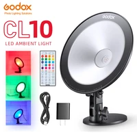 godox cl10 photography led rgb light 10w webcasting ambient selfie ring light dimmable camera lamp for makeup video live studio