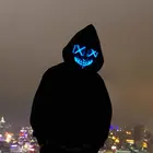 Маска для страйкбола, пейнтбола, вечеринки, светодиодная светящаяся маска для Хэллоуина, косплея, армейская маска для пейнтбола, CS, тактическая игровая маска, охота, Забавный реквизит