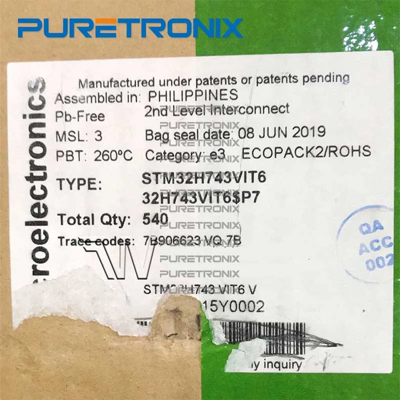 Микроконтроллер STM32H743VIT6 STM32H7 IC 32 Bit 480MHz 2MB FLASH 100 LQFP оригинальный новый|Запчасти для