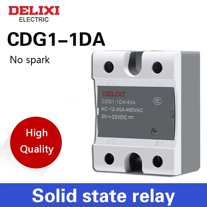 DELIXI CDG1 CDG1-1DA твердотельные реле 10A 15A 20A 25A 30A 40A 60A 75A 80A одиночная фаза постоянного