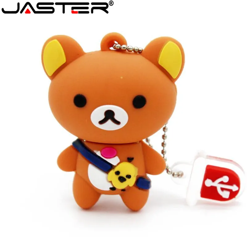JASTER Lovely с рисунком медведя для малышей от pendrive цепочка ключей Флеш накопитель