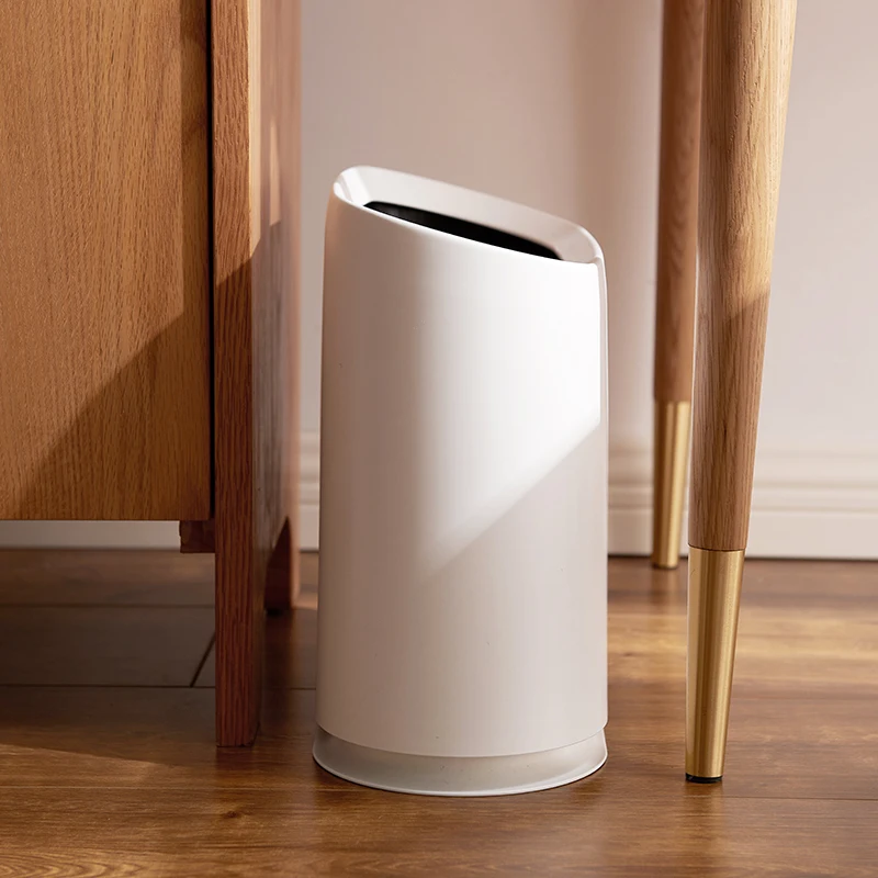 Мусорное ведро для туалета в гостиную пластиковое с прорезями овальное