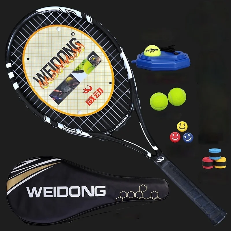 

Junior Professional Tennis Racket Cover Adults Durable Tennis Game Racket Carbon Fiber Raquetas De Tenis Racquet Sports DK50TR