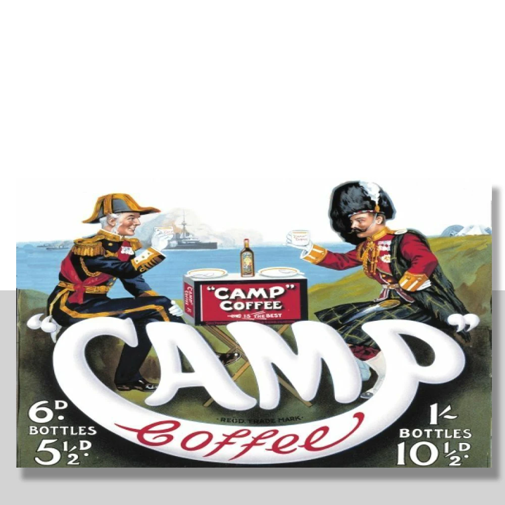 

Camp Coffee Army & Navy Forces Kitchen Vintage large Metal Steel Sign