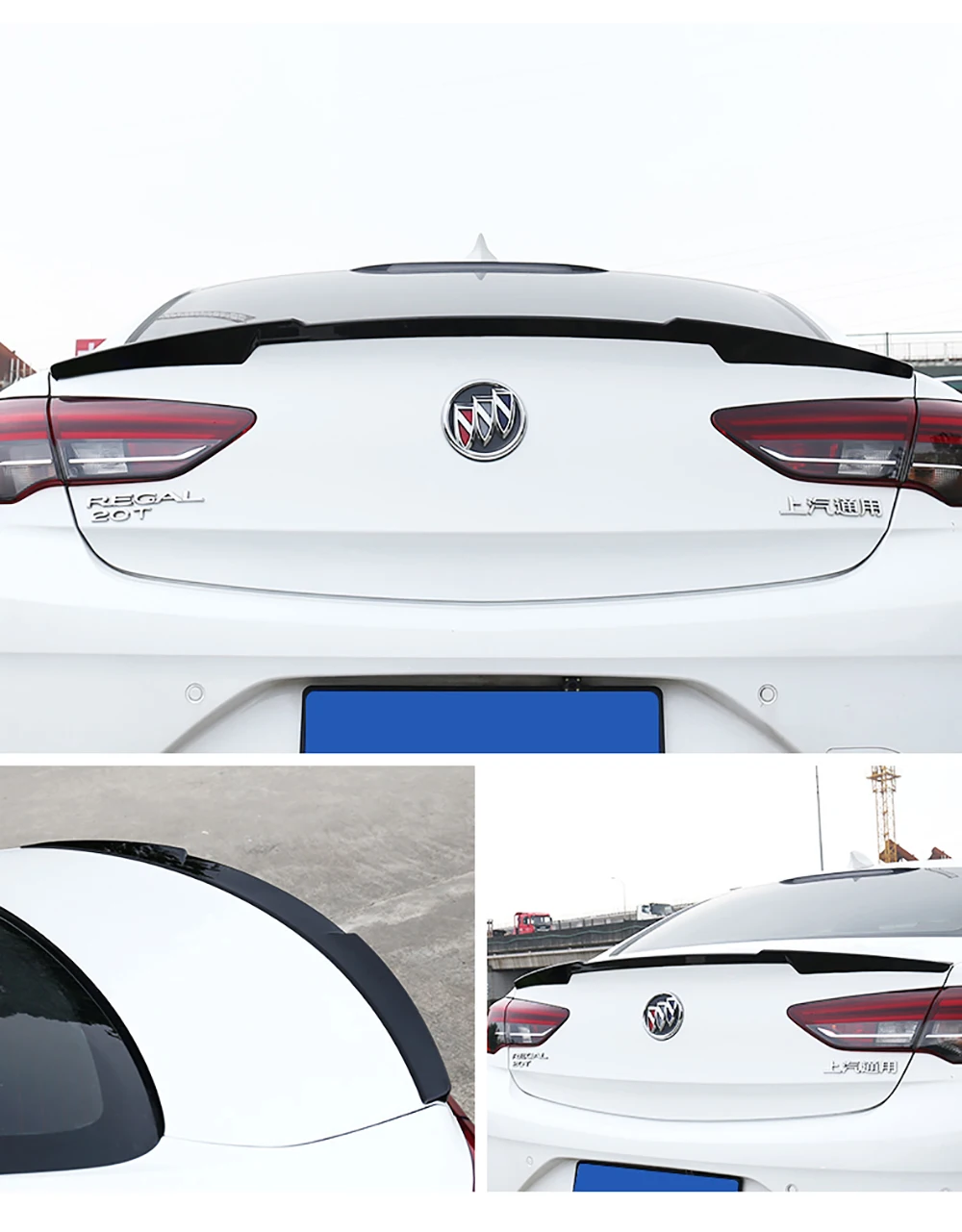 AITWATT для Buick Regal черный спойлер углеродное волокно задняя крыша белый спойлер крыло багажника губы загрузки крышка автомобиля Стайлинг