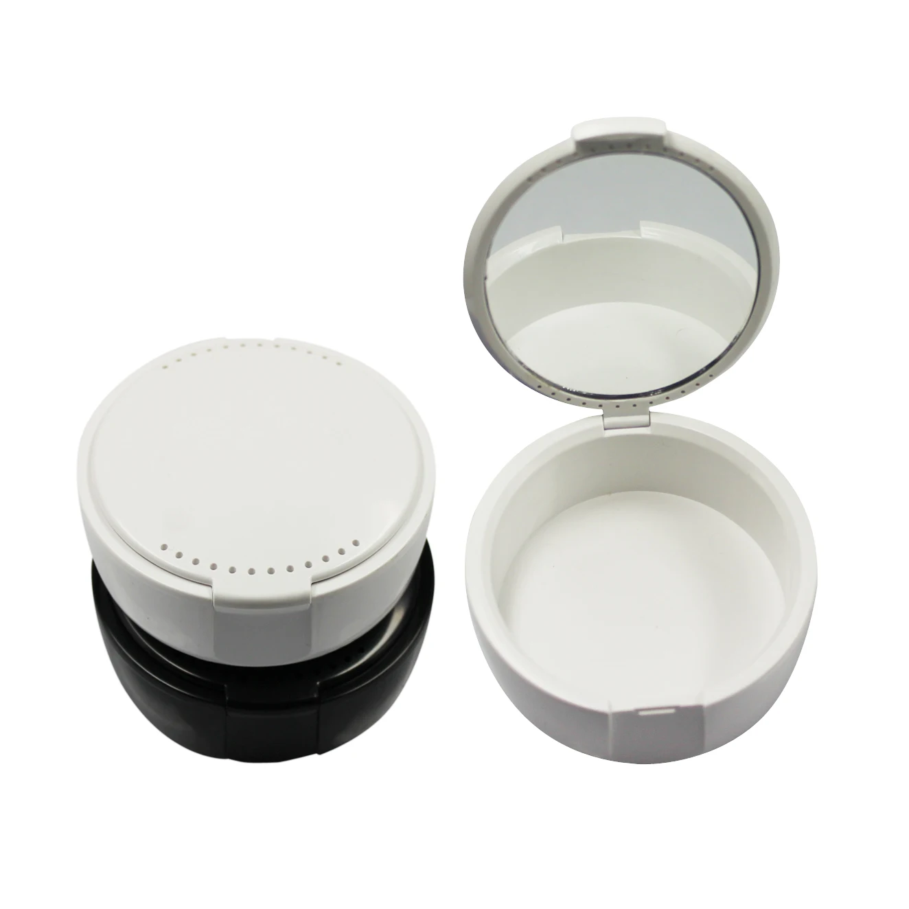 

Promotion CE Approved DB15 Dental Mirror Retainer Case Denture Box White and Black Color