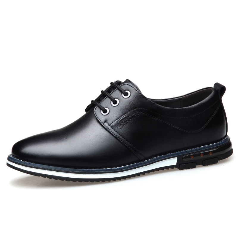 

New Men Shoes Leather Business Casual Shoes Men Comfortable Low-top Formal Dress British Casual Single Shoes Leather Shoes *