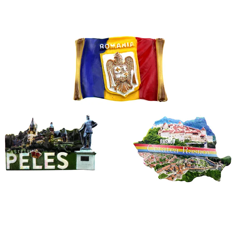3D полимерный магнит холодильник румынский замок карта форма Rasnov цитадель