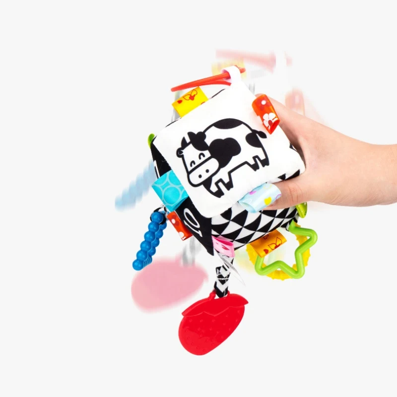 

Activity Book with Attachable Link For On-The-Go Travel |Black White For Ages Newborn And Up