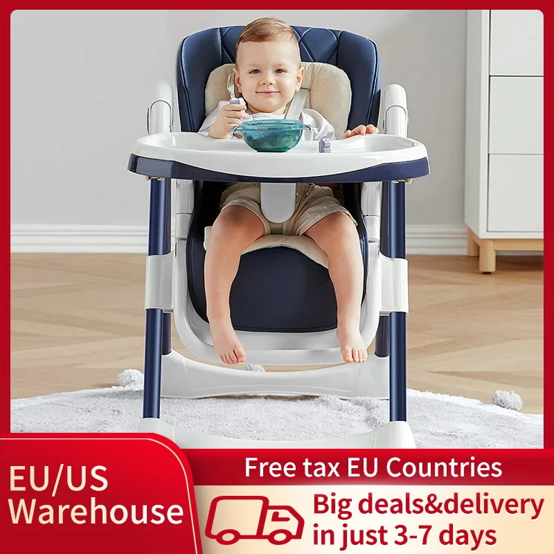 

Baby High Chair Luxurious Multi-Function Reclining With Wheel Children's Dining Table Chair Baby Sleeping Chair Easy Set Up