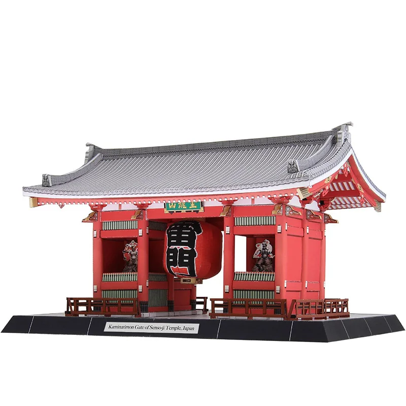 Japan Kaminarimon ворота Senso ji храм Складная резка мини 3D бумажная модель Дом бумажные