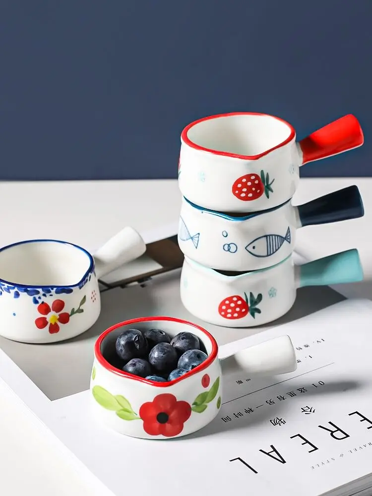 

Hand-held Plates Creative Exquisite Small Flavor Sauce Cute Dipping Seasoning Household Multicolor Lovely Ceramic Japanese Bowl