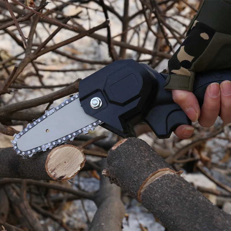 

24V 550W Electric Chain Saw Lithium Battery Mini Pruning One-handed Garden Tool With Chain Saws Rechargeable Woodworking Tool