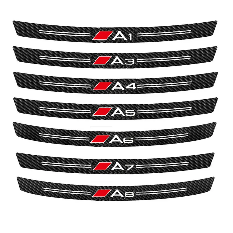 Защитная пластина для багажника автомобиля наклейки из углеродного волокна Audi A4