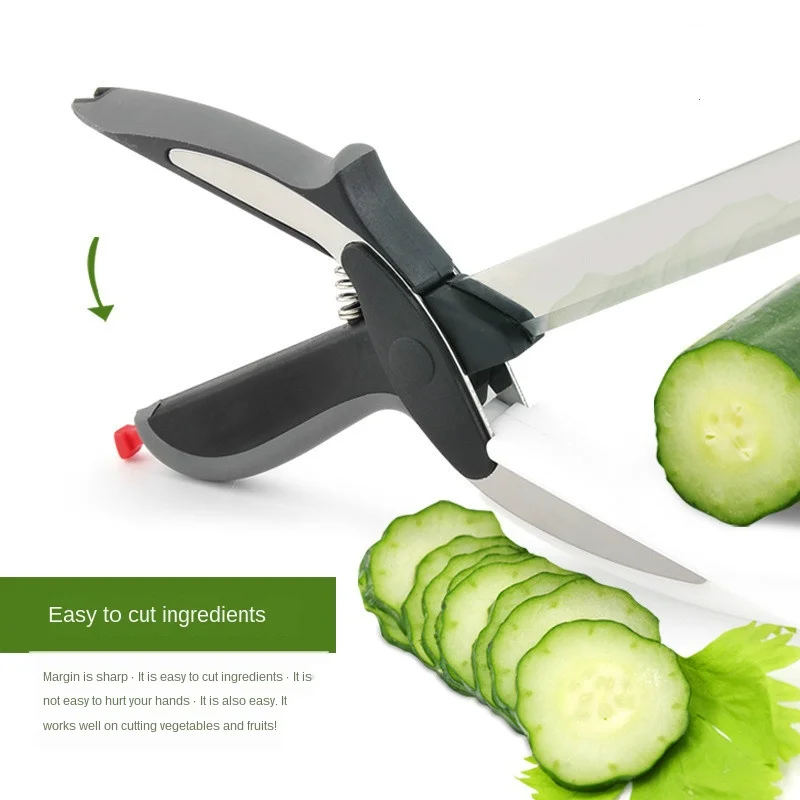 VIP 2 в 1 утилита Ножи Нержавеющая сталь овощей Еда добавка ножницы для нарезки