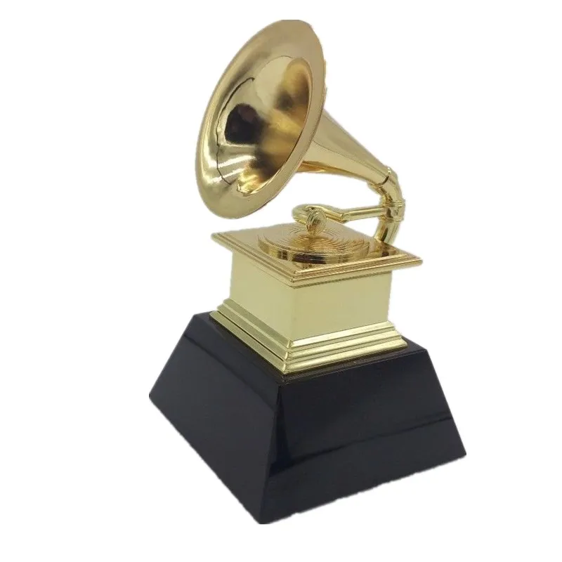 

Grammy Award Gramophone Metal Trophy 1:1 Scale Size NARAS Music Souvenirs Award Statue Home Decoration Accessories
