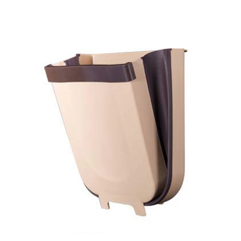 

Wall Mounted Folding Waste Bin Kitchen Cabinet Door Hanging Trash Bin Garbage Car Trash Can Wall Mounted Foldable Cleaning