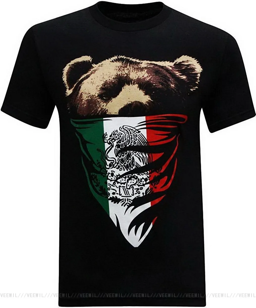Бандана с мексиканским флагом Калифорнийской Республики Мужская футболка