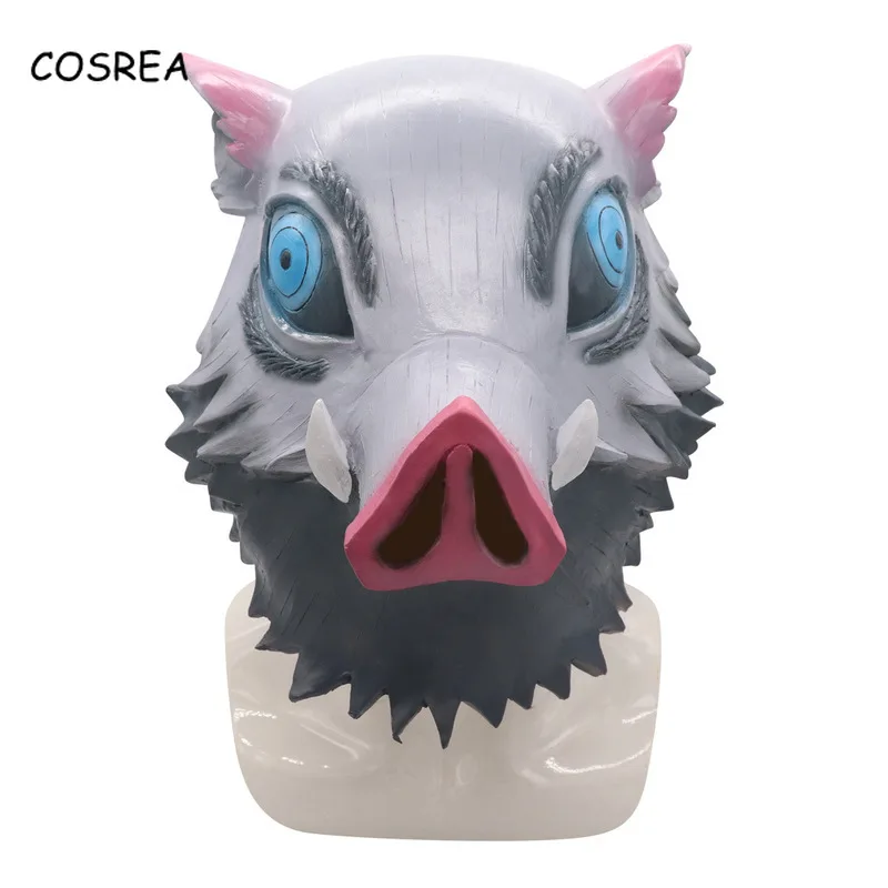 Demon Slayer Kimetsu no Yaiba Аниме Фигурки игрушки Hashibira Inosuke свинья голова латексная маска для косплея Хэллоуин фигурка кукла
