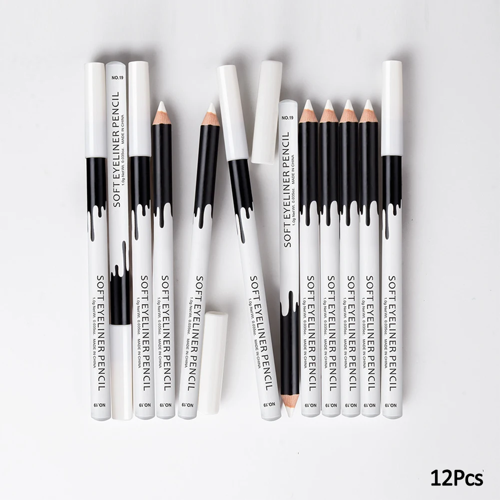 

White Eyeliner Pen Make Up Smooth Liner Pencil Eyes Eyebrow Long-lasting Cosmetics Eyeshadow Tool Highlight Waterproof