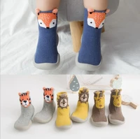 2022 baby toddler shoes baby shoes non slip fox tiger thickening shoes sock floor shoes foot socks animal style tz05